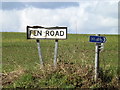 TM0378 : Fen Road sign by Geographer