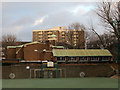 TQ3479 : Rear of St Crispin's church, Bermondsey by Stephen Craven