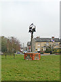 TL8248 : Looking down Lion Road past the village sign by Adrian S Pye