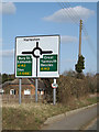 TM2382 : Roadsign on High Road by Geographer