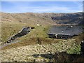 SN7987 : Dam and spillway, Llyn Llygad Rheidol by Rudi Winter