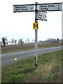 TM0564 : Roadsign on Hundred Lane by Geographer