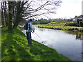 H4772 : Angling on the Camowen River by Kenneth  Allen