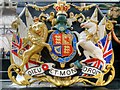 SU9676 : The Queen's Coat of Arms at Windsor Royal by David Dixon