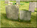 SK7123 : Belvoir Angel headstones, Wartnaby Churchyard by Alan Murray-Rust