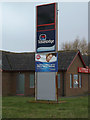 TM0261 : Travelodge Ipswich Stowmarket Hotel sign by Geographer