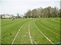 SZ0398 : Canford School, athletics track by Mike Faherty