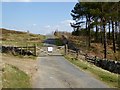 NT4211 : Gated road near Branxholme Wester Loch by Oliver Dixon