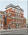 TQ3981 : Former public hall, Canning Town by Jim Osley