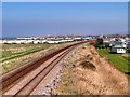 SH9779 : North Wales Main Line at Towyn by David Dixon