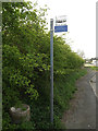 TM3865 : Dorleys Corner Bus Stop sign by Geographer