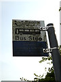 TM3865 : Dorleys Corner Bus Stop sign by Geographer