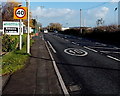 ST3247 : Start of the 40mph speed limit along the A38 Bristol Road, Highbridge by Jaggery