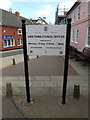 TM1180 : Diss Town Council Offices sign by Geographer