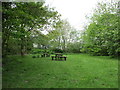 SE9061 : Picnic tables at Fimber picnic site by Jonathan Thacker