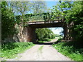 TR1846 : Lane passing over the former Elham Valley Railway at Wingmore by Marathon