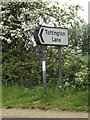 TM1080 : Roadsign on the A1066 High Road by Geographer