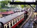 SD7916 : Steam Train at Platform 1, Ramsbottom Station by David Dixon