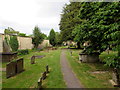 SP4416 : Churchyard path in Woodstock by Jaggery