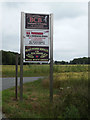 TM0784 : Airfield Road Industrial Estate sign by Geographer