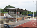 TQ2281 : Stand, Linford Christie Stadium, Wormwood Scrubs by David Hawgood