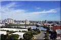 SJ8096 : Manchester Ship Canal and Salford Quays by David Dixon