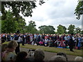 TF6928 : Crowd at Princess Charlotte's christening, Sandringham by Richard Humphrey