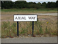 TL9928 : Axial Way sign by Geographer