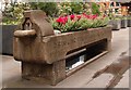 TQ3281 : Metropolitan drinking fountain and cattle trough, London Wall by Jim Osley