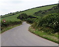 SN3906 : Skid risk warning sign alongside the coast road to Ferryside from Kidwelly by Jaggery