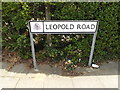 TM1845 : Leopold Road sign by Geographer