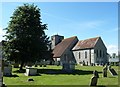 TQ0213 : Amberley - St Michael in its churchyard by Rob Farrow