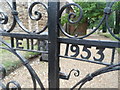 TL7315 : Church gates commemorating 1953 Coronation by Bikeboy