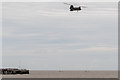 TM1714 : Chinook over the Pier, Clacton Air Show 2015, Essex by Christine Matthews