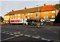 ST3090 : Spar delivery lorry and a row of shops, Malpas, Newport by Jaggery