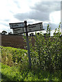 TM0968 : Roadsign on Oak Farm Lane by Geographer