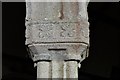 SW6128 : Breage: St. Breaca's Church: Mid c15th carved granite capital 1 by Michael Garlick