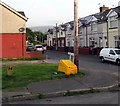 SO2604 : Yellow and green corner of Commercial Close, Talywain by Jaggery