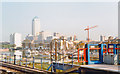 TQ3681 : London Docklands Development, 1997: Canary Wharf seen from Limehouse DLR station by Ben Brooksbank