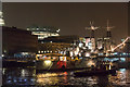 TQ3380 : HMS Belfast at Night by Christine Matthews