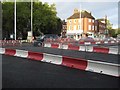 SO8554 : Roadworks on Cathedral Roundabout by Philip Halling