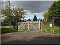 TM1164 : Gates to the Electricity Sub-Station off Tower Lane by Geographer