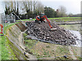 SP9114 : Repairing Startops Reservoir (3) Building the inner ramp by Chris Reynolds