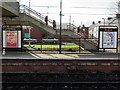 NZ3265 : Footbridge on Platform 2, Jarrow Metro Station by Andrew Curtis