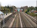 NZ2962 : Train arriving at Platform 1, Pelaw Metro Station by Andrew Curtis