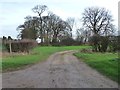 SK2208 : Footpath sign, at the entrance to Cherryfield Cottages by Christine Johnstone