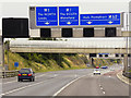 SE3126 : M62 Approaching Junction 29 (Lofthouse Interchange) by David Dixon