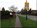 TL3856 : Swaynes Lane George VI Postbox & B1046 Barton Road by Geographer