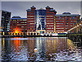 SJ8197 : Erie Basin and The Anchorage Building, Salford Quays by David Dixon