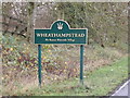 TL1813 : Wheathampstead Village Name sign on Marford Road by Geographer